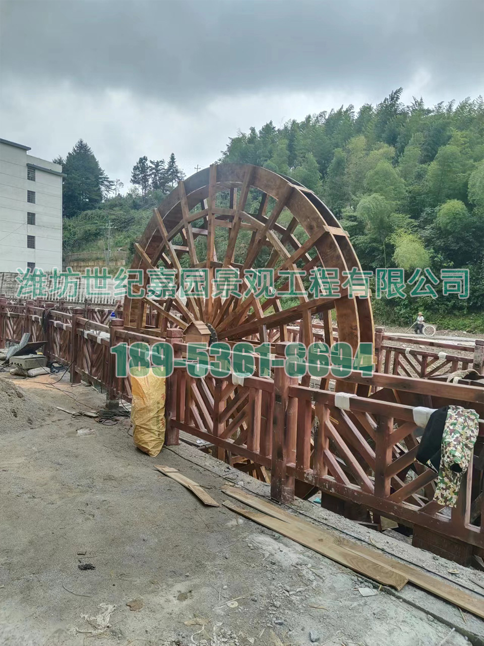 湖南隆回虎形山直徑6米景觀水車